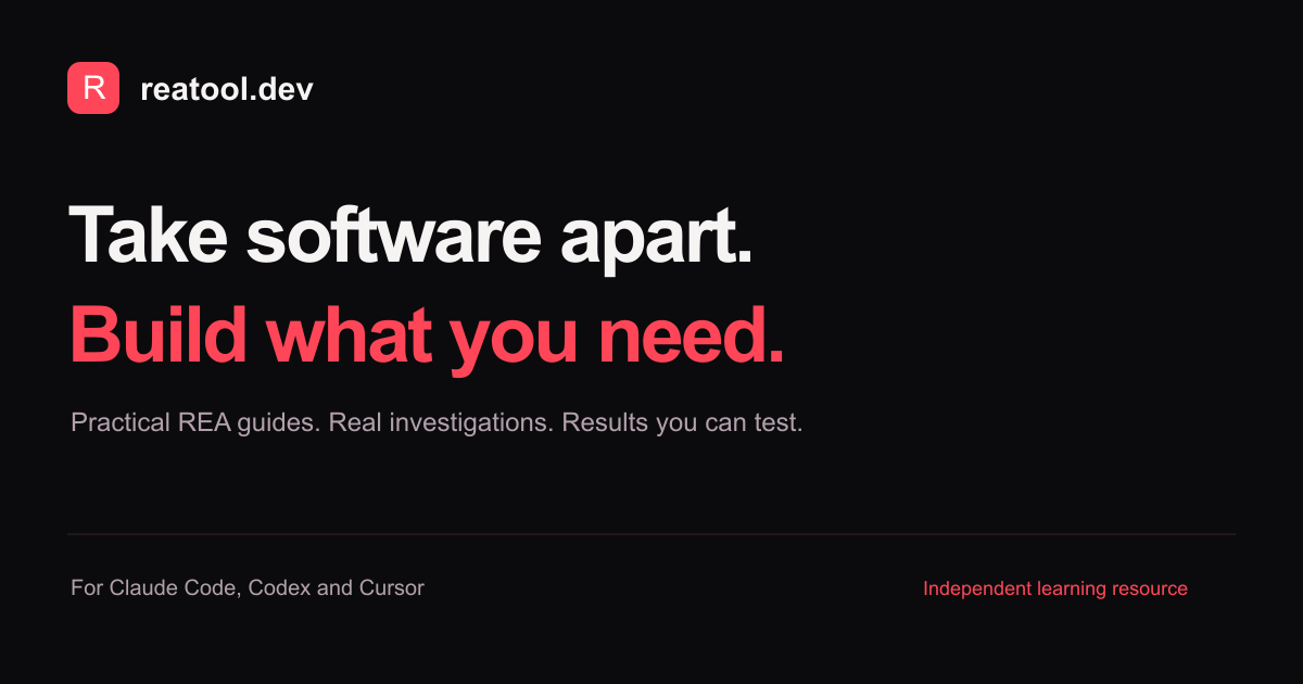 REA — Reverse Engineer Anything: Tutorials & Examples